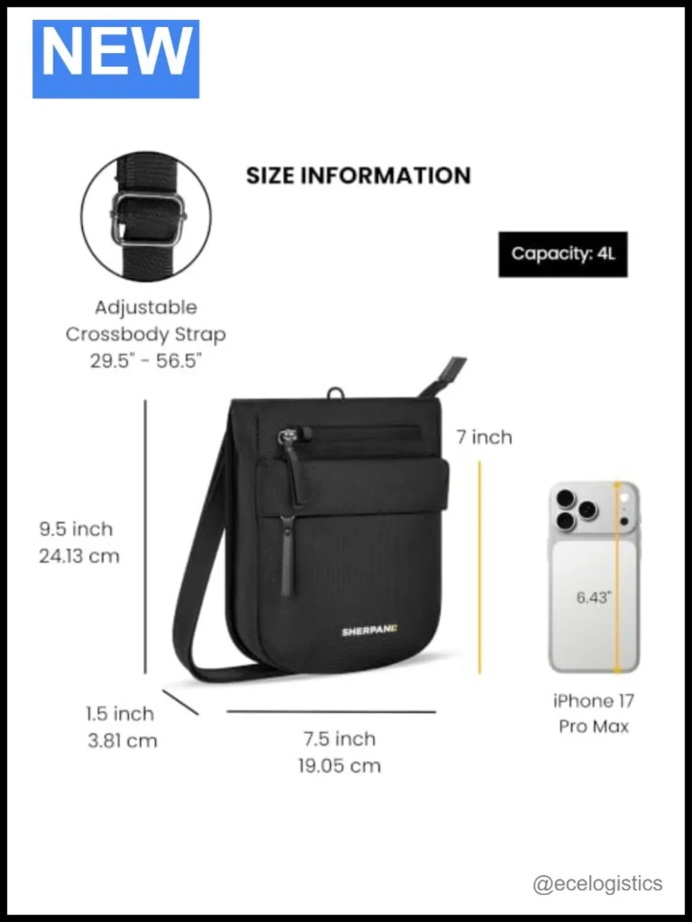 RFID Anti-Theft Crossbody Bag Nylon Water-Resistant Slash-Proof Vegan Leather